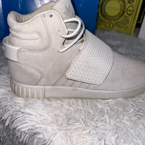 Adidas Shoes Mens 10 Tubular Invader Strap Running Sneakers Lace Up BB5038 White - Picture 9 of 13